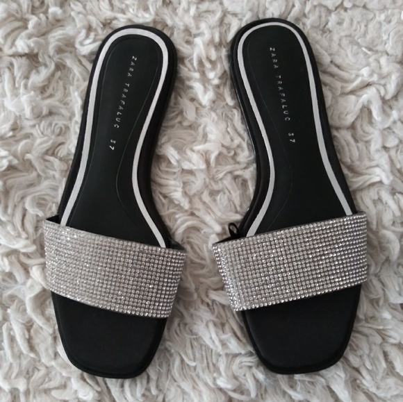 Zara Shoes - Zara Trauflic Bling Slides 7